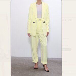 Simon Miller Barr Pant in Sea Lemon Size L NWT